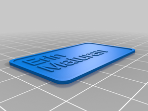erin name tag customized 3d print model - Mito3D