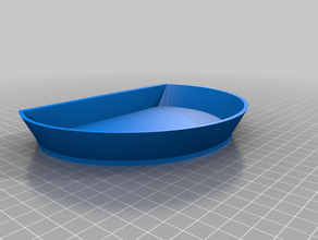 1 küçük oval tabak değişken kaplar 3d print model - Mito3D