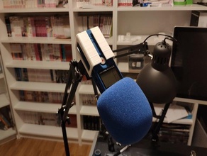 micro adaptateur de montage zoom h1 l'audio titulaire support microphone pied 3d print model - Mito3D