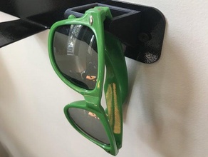 wall mounted glasses sunglasses holder organization adhesive eyeglasses eyeglass hanger tape mount 3d print model - Mito3D