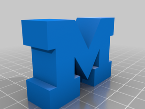 Universität michigan block m sport & im freien uofm 3d print model - Mito3D