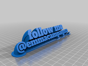 emma ig plate23 office customized 3d print model - Mito3D