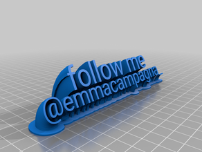 emma ig plate3 office personalizado 3d print model - Mito3D