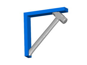 sledge hammer shelf brackets nuclear tape mount decor bracket support 3d print model - Mito3D