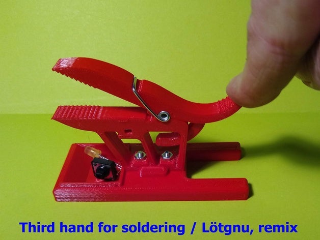 third hand soldering l tgnu remix tools crafts lehim ten saldare solda soldar solderen aid souder 3D print model - Mito3D