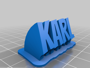 karl office customized 3d print model - Mito3D