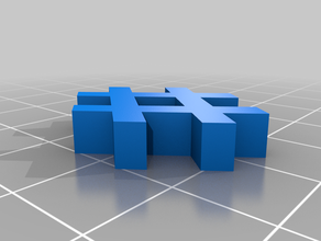hashtag organization customized 3d print model - Mito3D