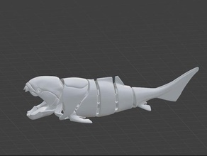jointed dunkleosteus toy & game accessories devonian fish flexible fossil 3d print model - Mito3D
