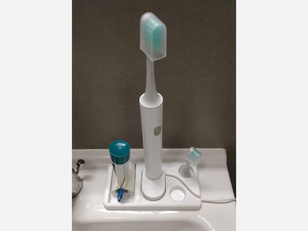 mi brush toothpaste holder bathroom toothbrush xiaomi 3D print model - Mito3D