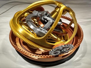 tt furioso tourbillon La stampa 3d bilanciere orologio clockwork scappamento ingranaggio meccanica meccanismo guarda 3d print model - Mito3D