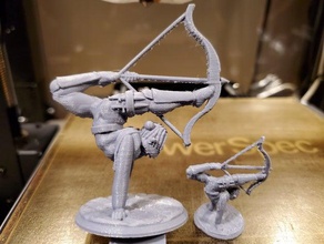 d&d elf archer acrobat toy & game accessories 28mm dnd mini miniature dungeons dragons dungeon fighter piece miniatures ranger rogue roleplaying role playing games rpg prop tabeltop tabletop gaming 3d print model - Mito3D