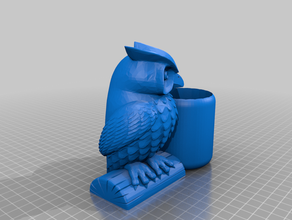 eule mit becher 3d printing 3d print model - Mito3D
