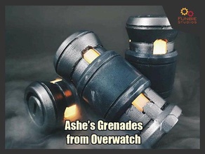 ashe granadas overwatch brinquedo & acessórios para jogos cosplay granada 3d print model - Mito3D