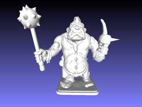 heroquest ogre chieftain 3d printing 28mm miniature 3d print model - Mito3D