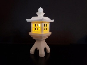 japaneese lantern - t r sculptures japanese culture led zen 3d print model - Mito3D