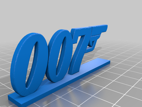 007 işareti işaretler ve logolar 3d print model - Mito3D