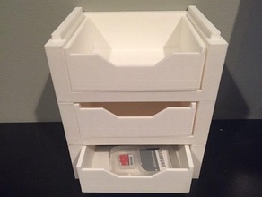 organizzazione torre i contenitori cassetto cassetti mini organizzatore snap-on di archiviazione scatola stoccaggio 3d print model - Mito3D