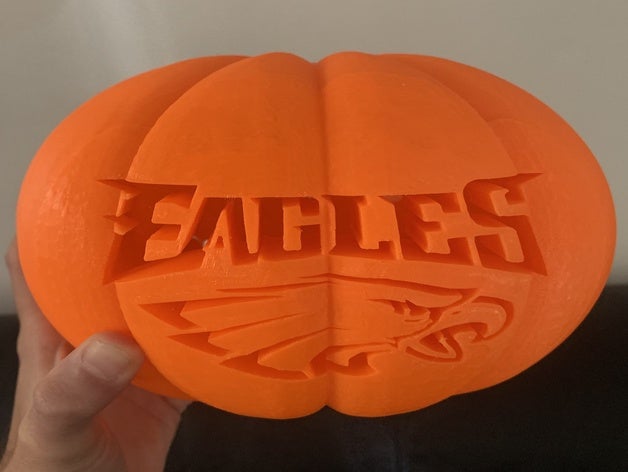 les aigles citrouilles-lanternes irrésistibles au halloween visage décor la fête d'halloween décoration citrouille eagles de philadelphie 3D print model - Mito3D