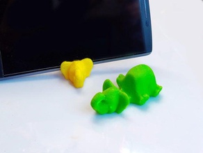 elephant keychain smartphone stand hobby animal 3d print model - Mito3D