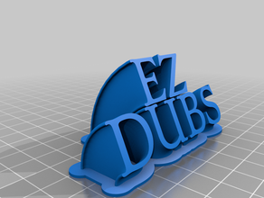 dubs font 2 skinny fixed office customized 3d print model - Mito3D