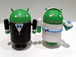 android noivos figurinhas esculturas de casamento 3d print model - Mito3D