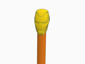 homem de ferro capacete lápis topper brinquedos & games ironman 3d print model - Mito3D
