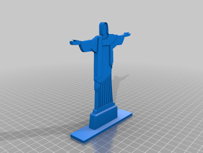 le christ rédempteur 2d art brésil statue de rio super mario 3d print model - Mito3D