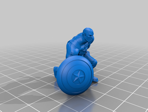 captain america wwii mjolnir people 3d print model - Mito3D