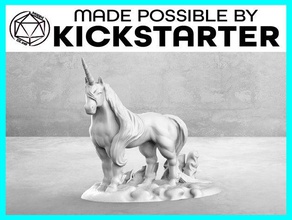 unicorn - casual pose tabletop miniature toys & games animal beast dnd dungeons dragons familiar fantasy game gaming gloomhaven mini pathfinder rpg set toy warhammer 3d print model - Mito3D