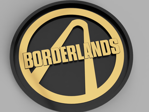 borderlands coaster 3d printing drink ender 3 logo 3d print model - Mito3D