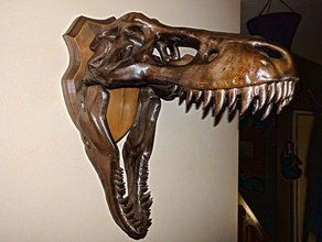 trophy mount t-rex skull leo burton sculptures 3d print model - Mito3D