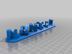 monica signs & logos customized 3d print model - Mito3D