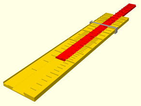 tactile slide rule math 3d print model - Mito3D
