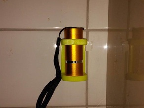 wandhalter fuer led-taschenlampe 3d-drucken led taschnelampe 3d print model - Mito3D