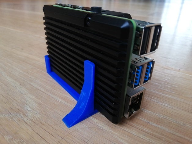 raspberry pi 4 stand heatsink case electronics 3D print model - Mito3D