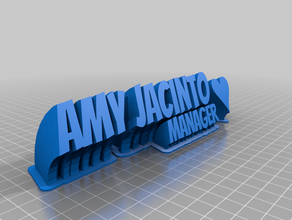amy jacinto office customized 3d print model - Mito3D