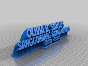 olivia office customized 3d print model - Mito3D