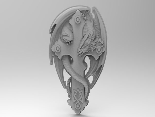 cros ejderha cnc takı 3D print model - Mito3D