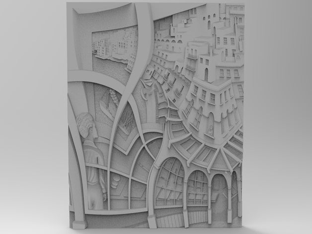 city cnc art 3D print model - Mito3D