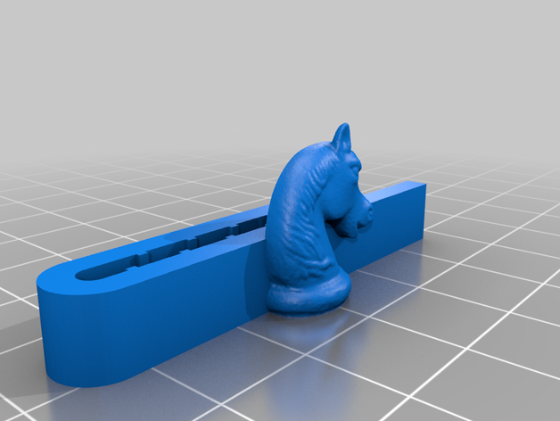 testa di cavallo clip da cravatta accessori scacchi cavaliere 3D print model - Mito3D
