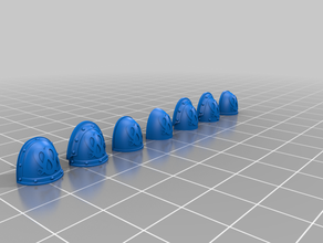 space marine shoulder pads - iron snakes games 3d print model - Mito3D