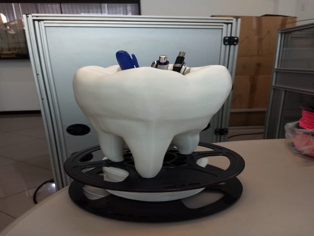 tooth holder porta caneta dente art tools treco 3D print model - Mito3D