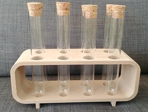 portoir pour tubes à essais L'impression 3d plantes de propagation testtube vintage 3d print model - Mito3D