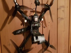 simple titular de montaje en pared fpv helicóptero drone otros r c vehículos el monte qwad la 3d print model - Mito3D
