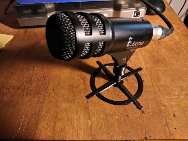 simple microphone stand music mikrofon st nder 3D print model - Mito3D