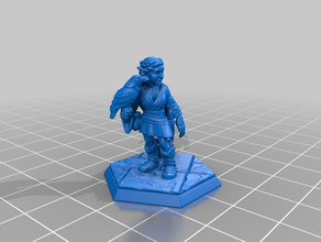 zanihani elytra games dnd miniature gnome sorcerer 3d print model - Mito3D