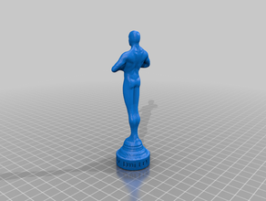 mon personnalisés oscar de la statue texte gravé sculptures personnalisé 3d print model - Mito3D
