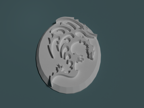 ejderha disk dekor 3d print model - Mito3D
