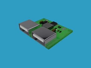 dual-port usb dc-dc buck Konverter Modell - Elektronik 3dmodel circuit board Gehäuse für die 3d print model - Mito3D