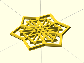 codeflake generator math art customizer fab lab openscad snowflake 3d print model - Mito3D